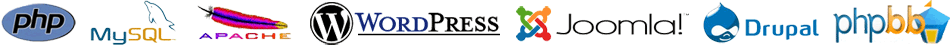 php mysql wordpress joomla phpbb